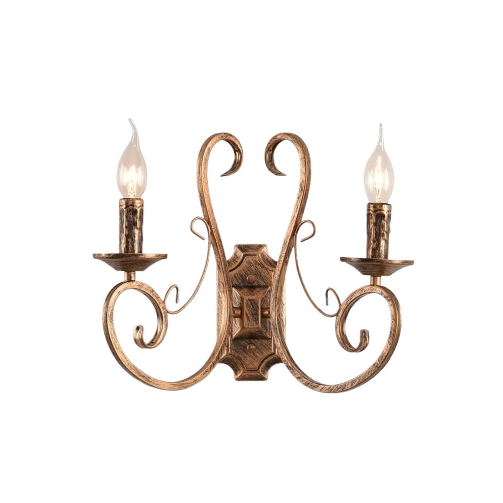 GDBAGKDQK Wall Light Bedside Sconce Lamp Antique Metal E14 Bronze 2 Lights Bright Lights