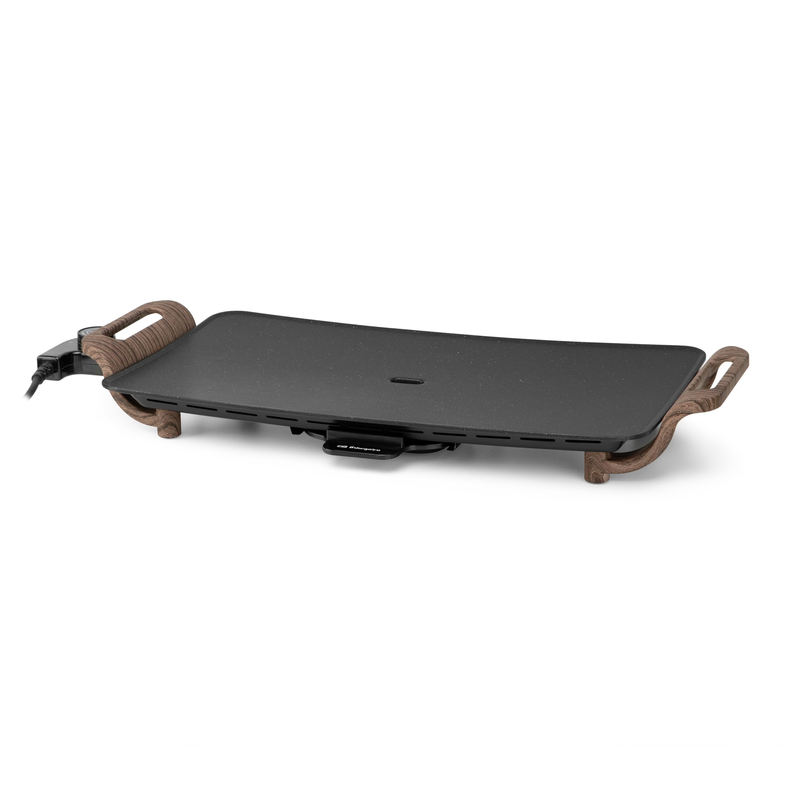 Orbegozo Tabla de Asado TBC 4050 Eléctrica con Superficie Antiadherente Efecto Cerámico, Termostato Regulable, 50 x 27 cm, 2000 W