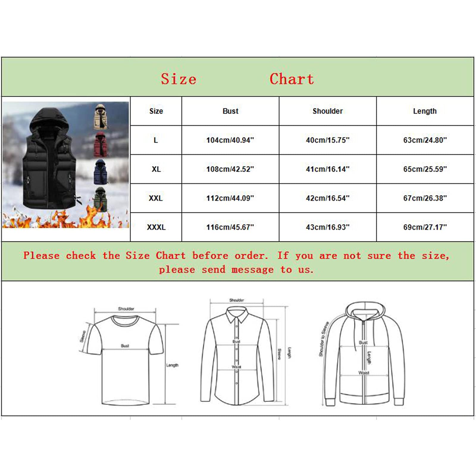 Gilet Trekking Uomo Invernale Leggero con Cappuccio Giubbotto Smanicato Giacca Trapuntato Corto Gilet Senza Maniche Imbottita Giubbino Piumino Smanicato