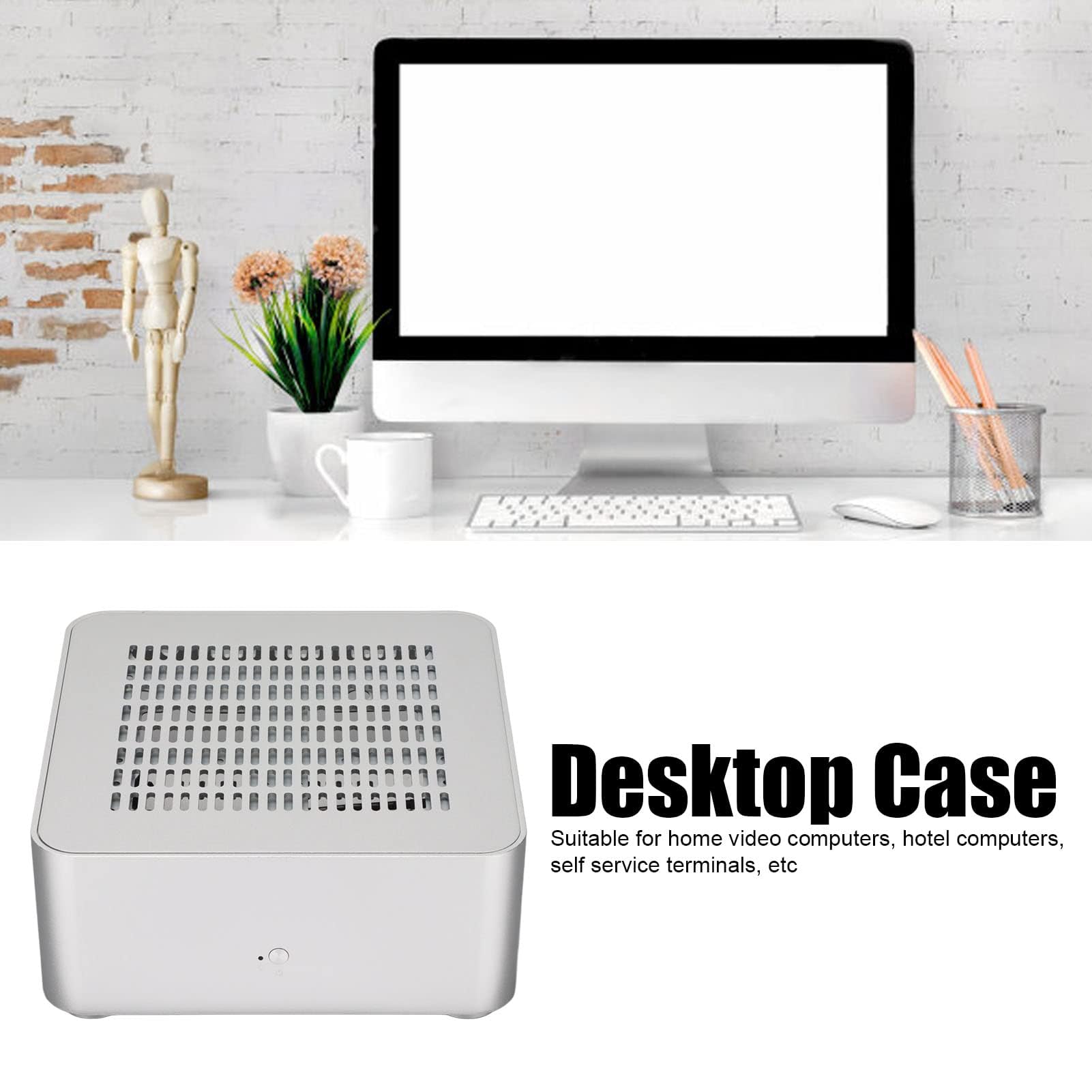 Custodia per Computer Mini ITX, Custodia per PC da Gioco per Desktop per Computer Video Domestici, Computer per Hotel, Terminali Self-Service, Buona Dissipazione del Calore