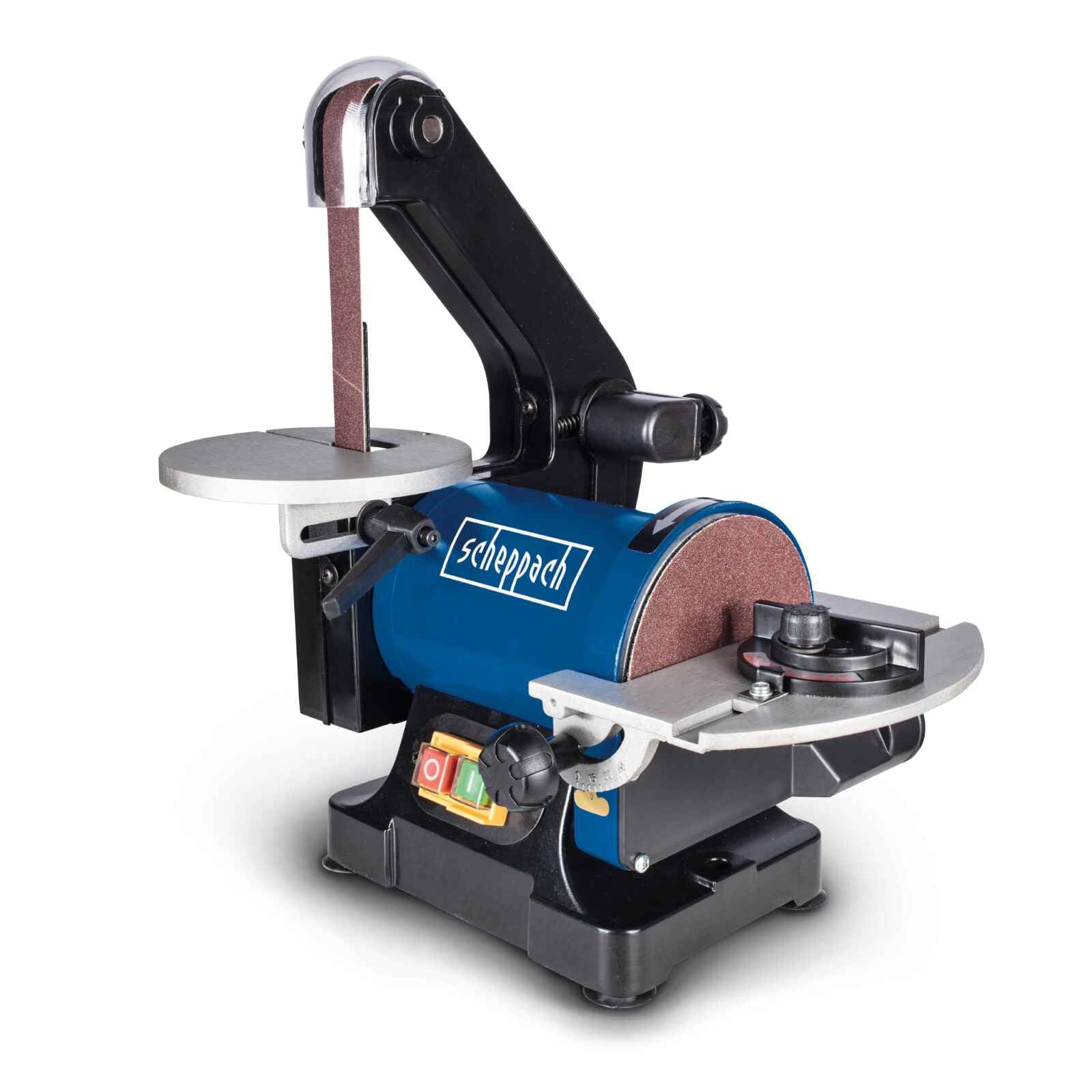 Scheppach BTS700 Belt & Disc Sander, 250W Induction Motor, 125mm Disc, 762x25.4mm Belt, Tilting Table, Dust Extraction