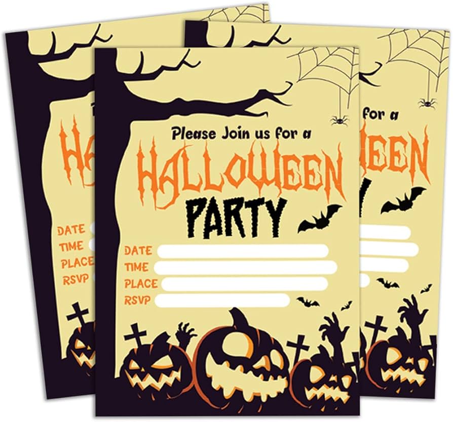 amazon-com-darling-souvenir-yellow-halloween-invitation-card-printable-fill-or-write-in-blank-invites-party-supplies-pack-of-28-home-kitchen for Blank Free Printable Halloween Party Invitations Amazon.com : Darling Souvenir Yellow Halloween Invitation Card Printable Fill or Write In Blank Invites Party Supplies Pack Of 28 : Home & Kitchen for Blank Free Printable Halloween Party Invitations