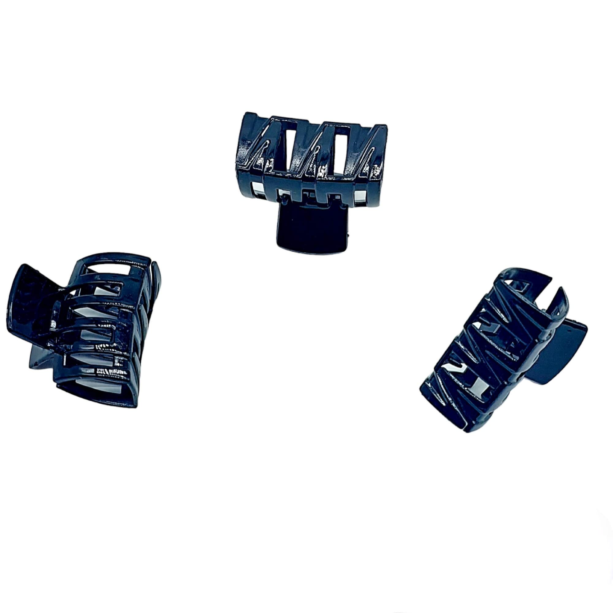 DIANBlack CL4 Hair Claw Clips - Pack of 3 Non-Slip Plastic Hair Accessories for Women's Hair Styling Tools, Hair Grip Clips, Hair Jaw Clips, Hair Clamps, Stylish Hair Claws