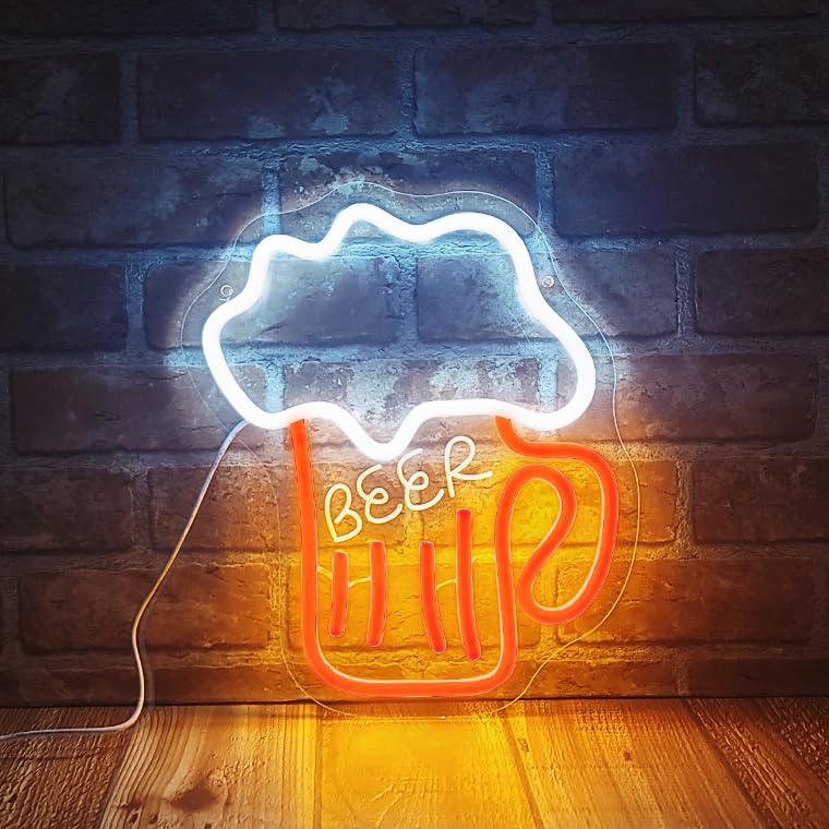 Amazon.co.jp: 電光ホーム LED ネオンサイン ビール ジョッキ カップ