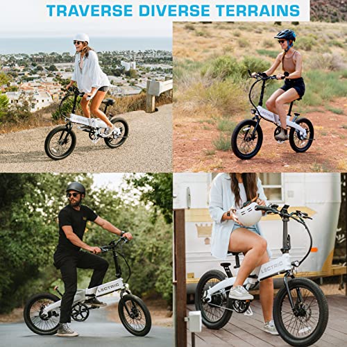 Lectric Xp™ Lite Electric Bike | Adult Folding Bikes - Weighs Only 46Lbs | 40+ Mile Range W/ 5 Pedal-Assist Levels | 20Mph Top Speed - Class 1 And 2 Ebike (Arctic White) #TOP2