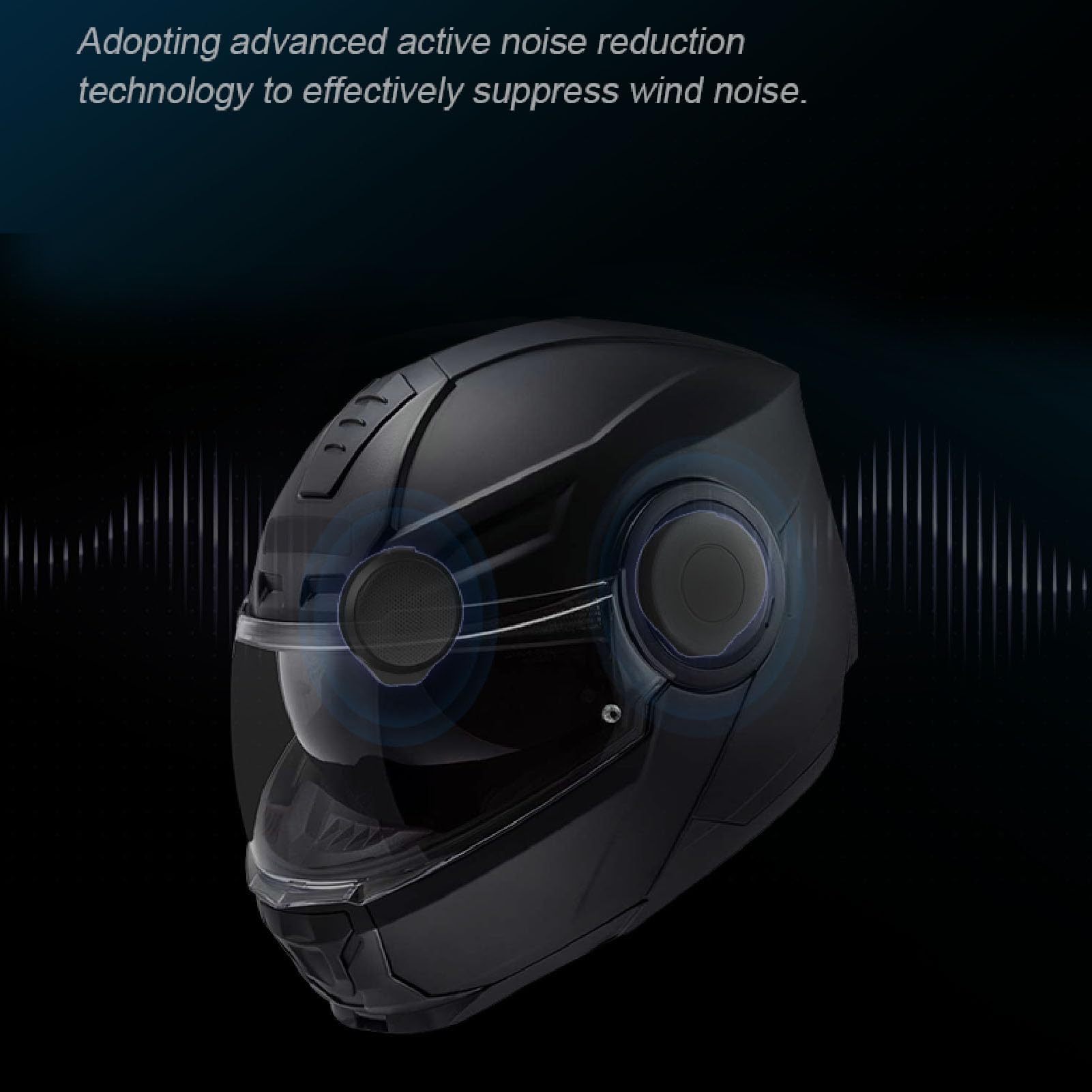 Yctze Auricolare Bluetooth per Moto, Altoparlante Wireless per Casco con Custodia di Ricarica, Telecomando, Durata della Batteria di 50 Ore, Ideale per Sport all'aria Aperta, Sci e Ciclismo
