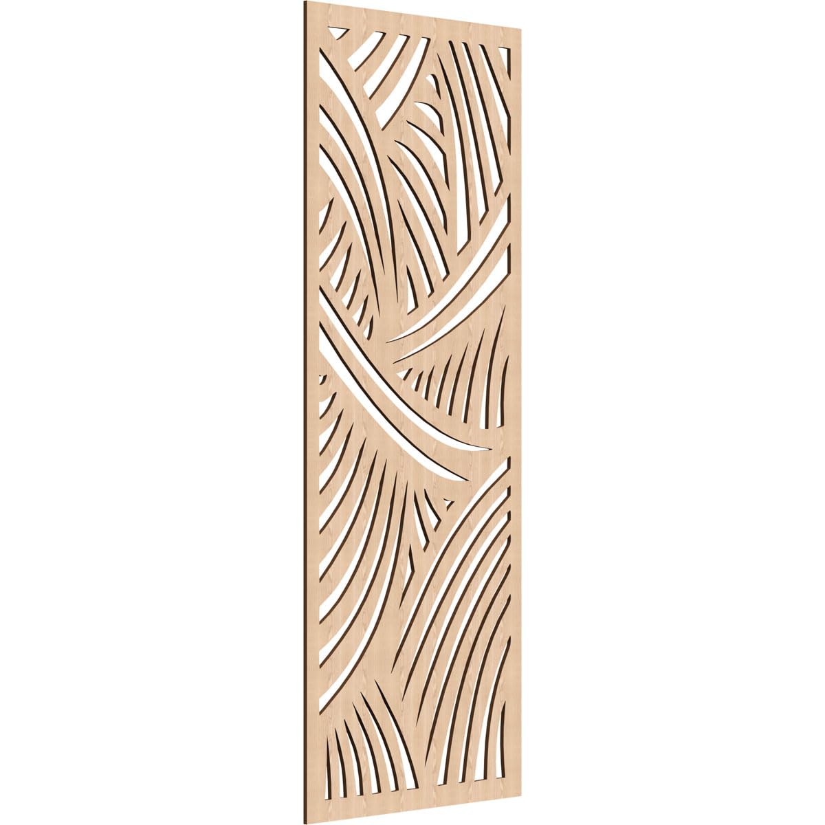 33 3/8"W x 84 3/8"H x 3/8"T Chester Decorative Fretwork Wood Wall Panels, Red Oak
