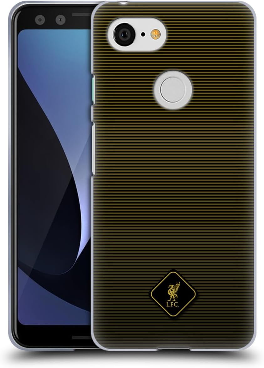 Head Case Designs Officially Licensed Liverpool Football Club Black & Gold Crest & Liverbird 2 Gel Case [Military Grade Protection] Compatible with Google Pixel 3