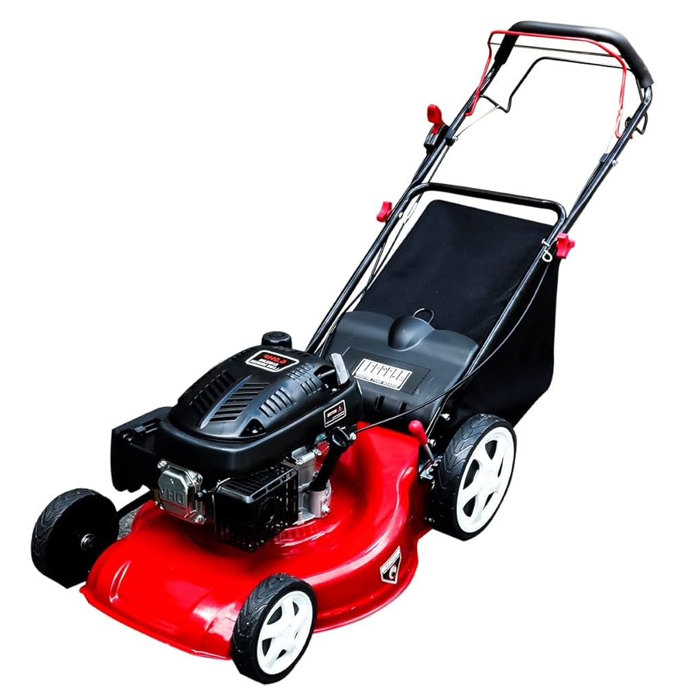 Amazon.co.jp: エンジン芝刈り機 自走式 6馬力 173cc 60L集草袋