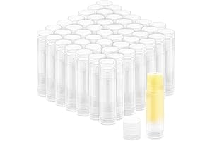 50 Pieces 5.5g Twist-up Lip Balm Tubes for Bulk Empty Clear Gloss