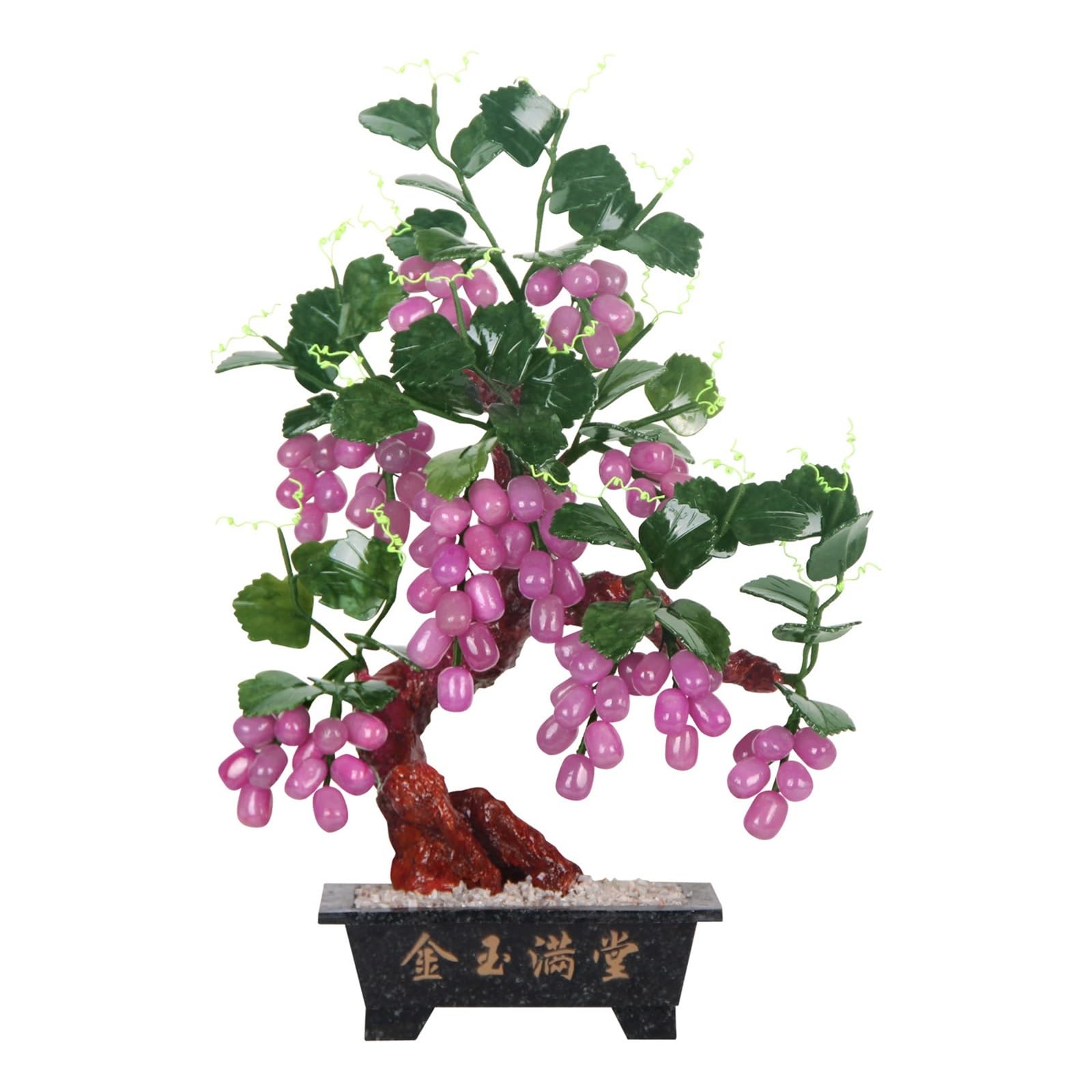 Fake Plant Jade Grapes Artificial Bonsai Tree Office Desk Shelf