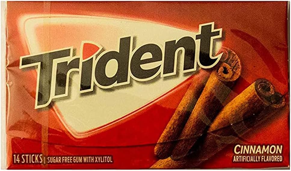 Trident Cinnamon Sugar Free Gum, 14 Sticks, 26 g
