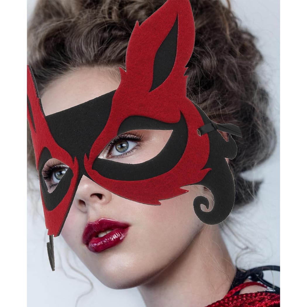 Sinalty Sexy Fox Half Face Mask Adult Children Mask Halloween Host Banquet Party Eye Face Mask Masquerade Party