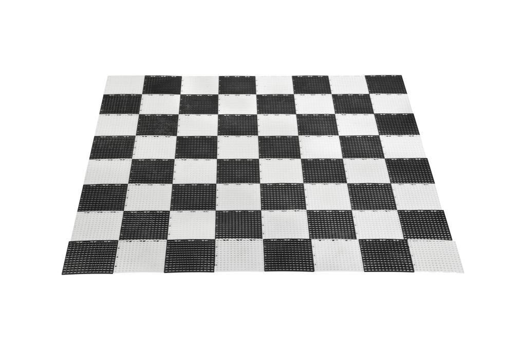 Ubergames Gartenschach XXL – 32 Schachfiguren bis 30 cm, UV-beständiges PVC, wasserdicht – Wahlweise mit Kunststoff-Schachbrett (140×140 cm) oder Nylon-Schachmatte (138×138 cm)