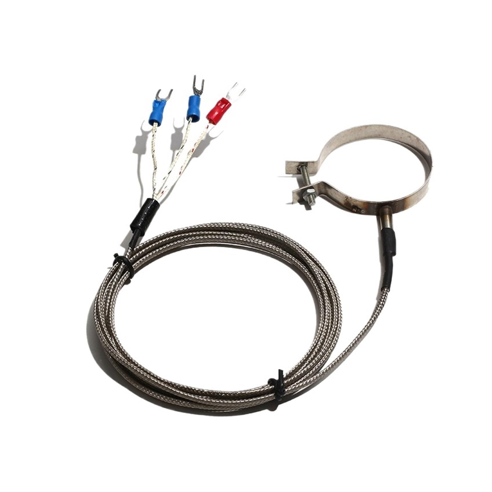 Cable del sensor de temperatura del termopar K/E tipo PT100 35/38/40/42/45 mm sonda circular de acero inoxidable(PT100,Coil Dia 42mm)