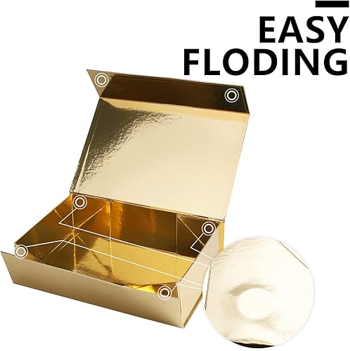 Miniatura 4 de KoKoBin Paquete de 5 cajas de regalo con tapa 14 x 95 x 4 pulgadas caja de regalo magnética caja de propuestas para padrino de boda fiesta de