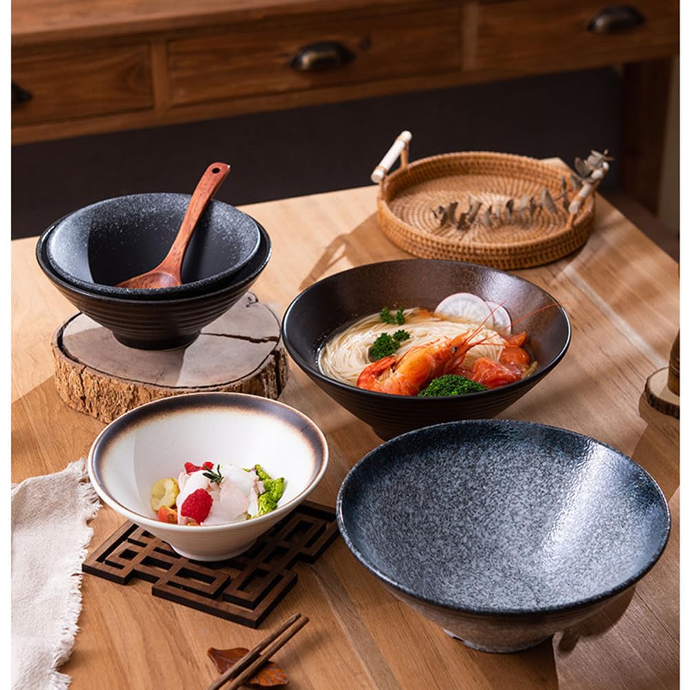 3 Stück Ramen Schüssel,Ramen Schüssel Keramik Set,Ramen Bowl Set 700/1050/1500Ml,Suppenschalen Rührschüsseln, Suppenschüssel Für Nudeln Getreide Salate