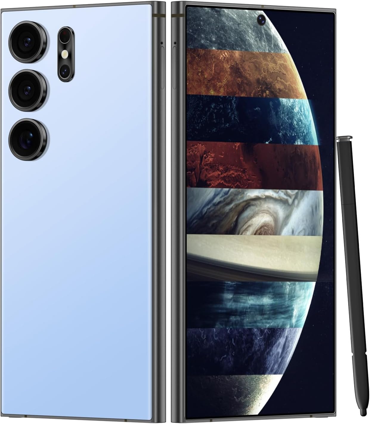 Teléfonos celulares desbloqueados A24 Ultra Smartphone Android 13 Teléfonos 8GB+256GB6.8 «Pantalla HDDual SIM108MP+Cámara 48MP6800 mAhPluma