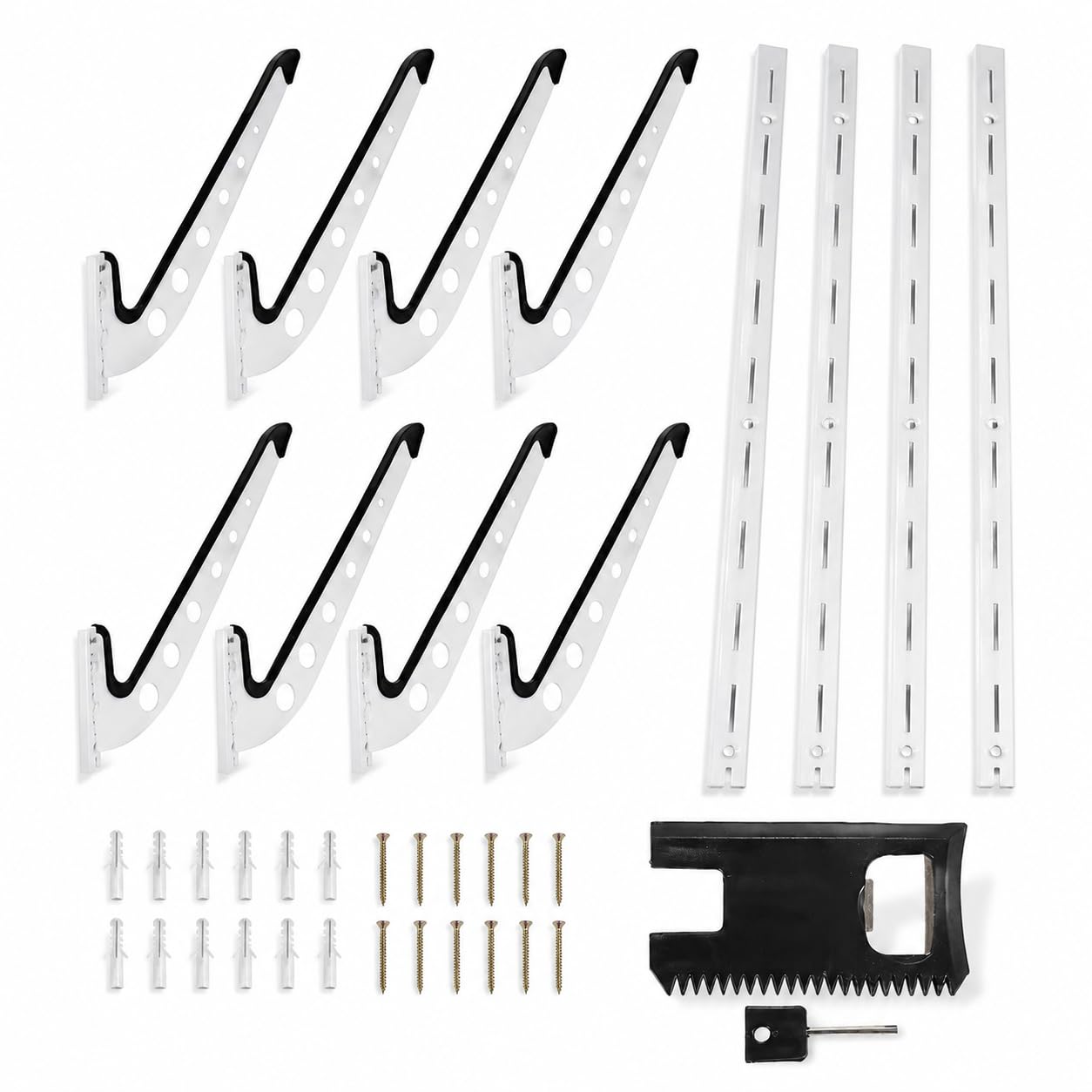 Katai Soporte de pared para tabla de surf – Soporte de pared ajustable para tablas de surf, SUP, tablas de snowboard, wakeboards y longboards – Incluye herramienta de combo de tabla