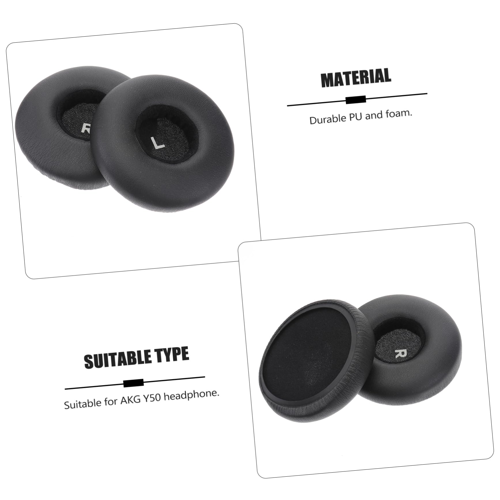 Homoyoyo Coussinets Doreille De Rechange pour Écouteurs Noirs Coussinets Doreille Souples Remplacez Les Pièces Perdues/cassées