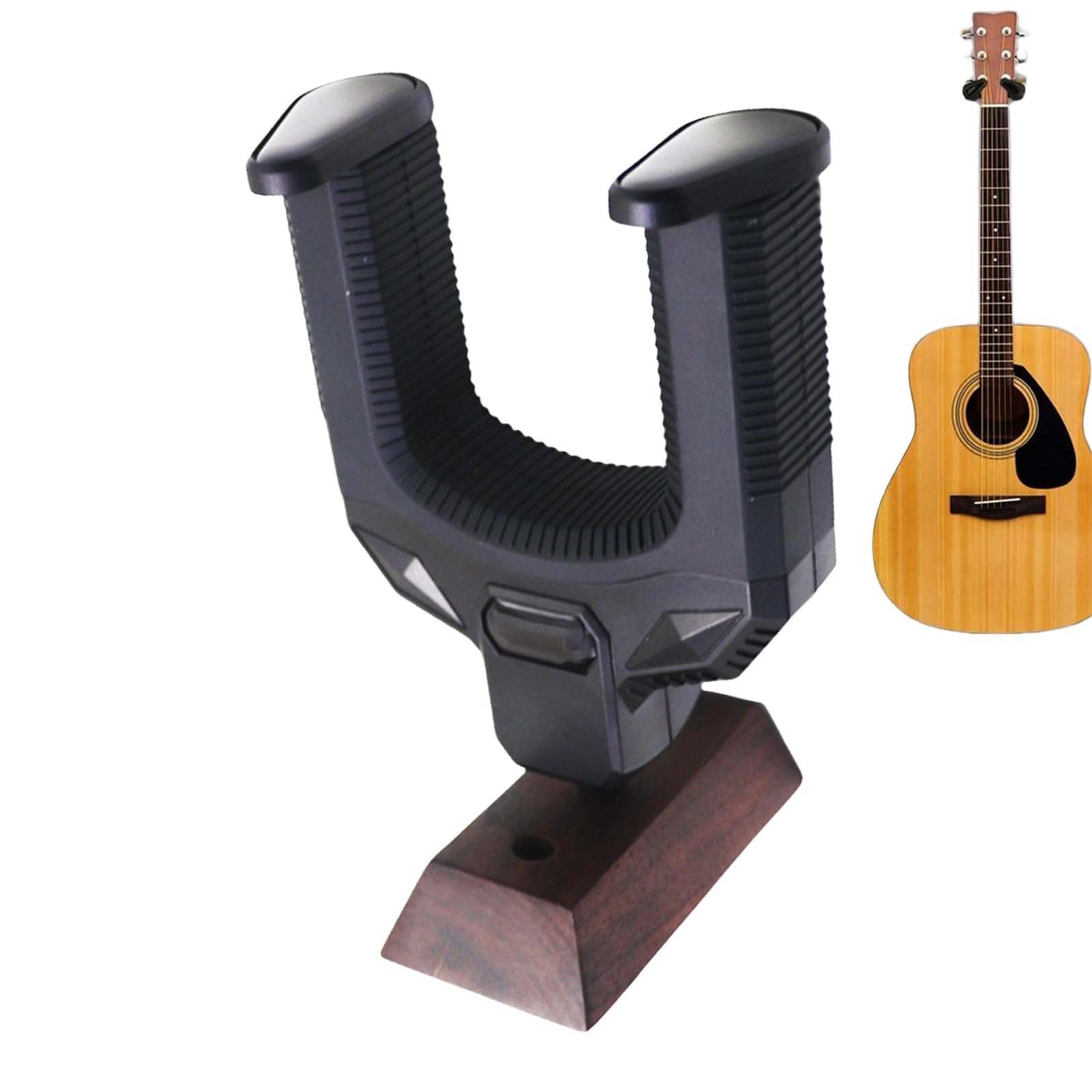 Voihamy 1 Guitar Wall Mount, Guitar Stand, Auto Lock Guitar Hook, Guitar Wall Hanger, Adjustable Guitar Holder With Wood Base, Guitar Holder Hook Wall Stand For Ukulele, Electric Guitar, Bass