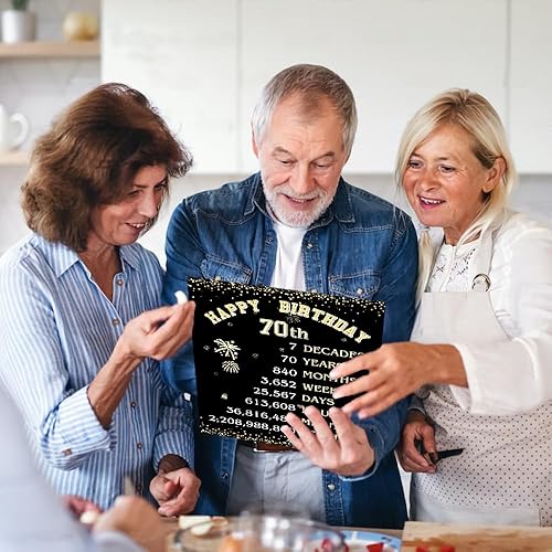 Miniatura 5 de Tarjetas de regalo de cumpleaños número 70 para hombres o mujeres, divertida tarjeta de felicitación de fiesta de feliz cumpleaños para él o ella,