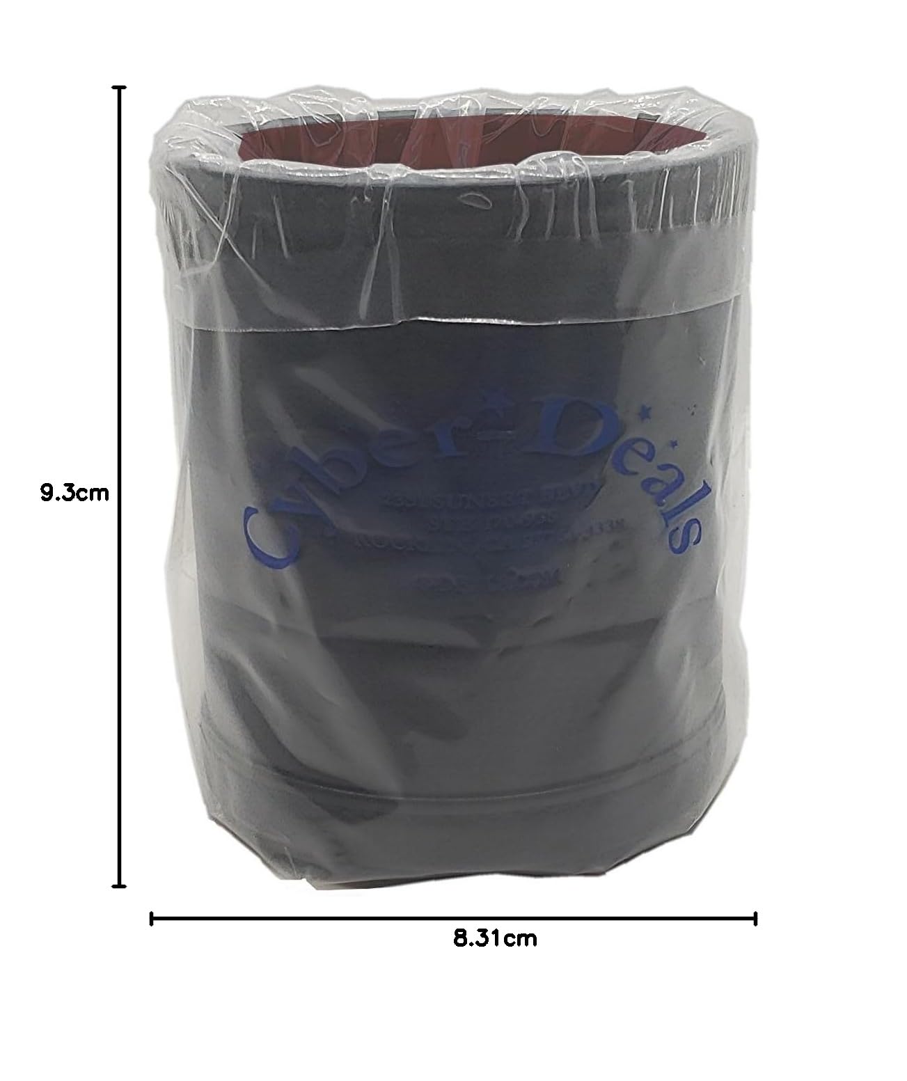 Cyber-Deals Würfelbecher aus schwarzem PU-Leder mit rotem Filzfutter und spanischen Poker-Würfeln in Aufbewahrungstasche, Set (3 Sets)