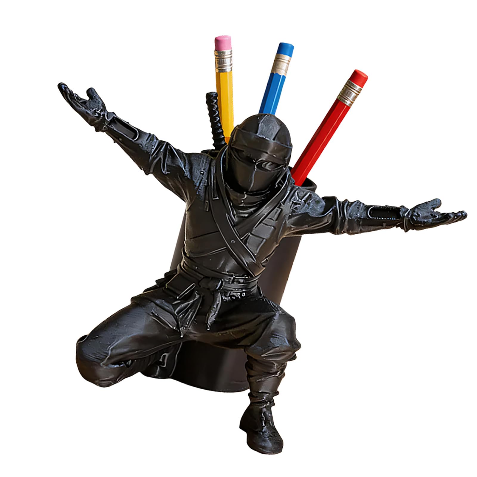 pumpumlia 3D Printed Soldier Pen Organiser Desktop Display Stand for Holding Pens Pencils Eyeglasses Phone 10X13X7.8CM Creative Desk Storage