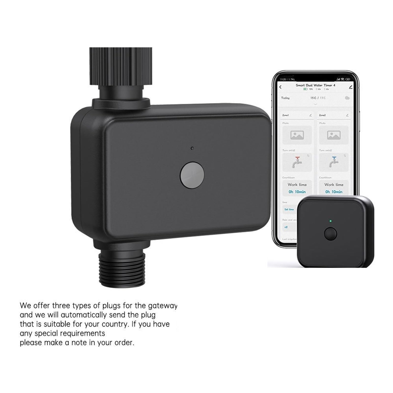Temporizzatore dell'irrigatore Intelligente Timer Di Irrigazione IP55 Bluetooth WIFI Giardino Sistema Di Irrigazione Automatico Irrigatore A Goccia Valvola Di Controllo Smart Life Tuya Temporizzatore