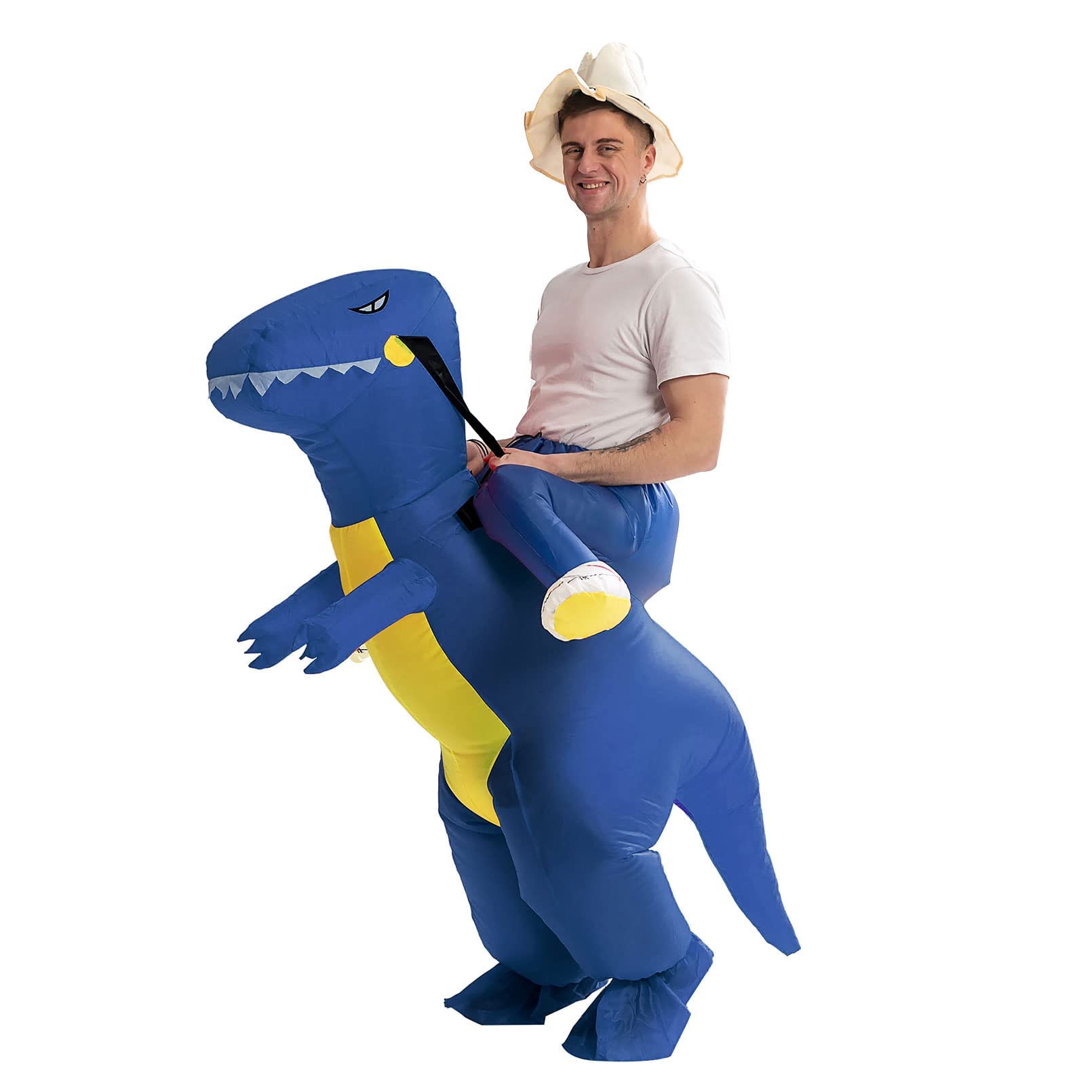 Disfraz inflable de dinosaurio para niños, 120-150 cm, disfraz de dinosaurio inflable, disfraz de Halloween para profesores, fiesta escolar
