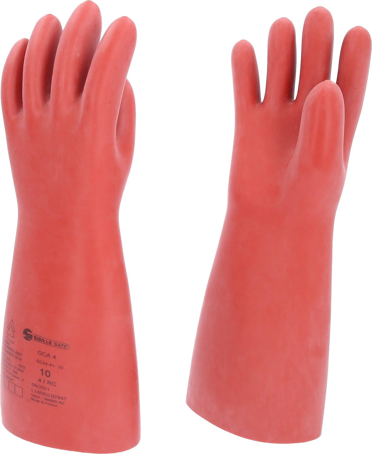 KS Tools 117.0099 Elektriker-Schutzhandschuh mit mechanischem- und Wärmeschutz | Größe 10 | Klasse 4 [36.000 V] | rot