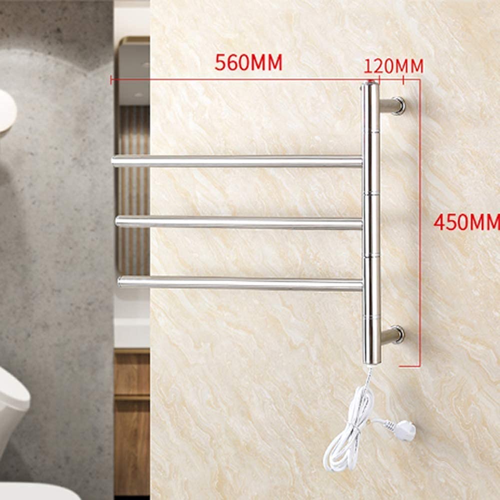 Toallero eléctrico calefactado, radiador de Acero Inoxidable, Calentador de Toallas eléctrico para baño, Hotel de Lujo (BB)