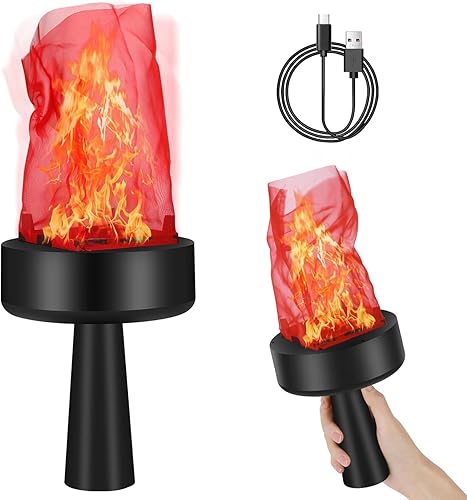 Fuego falso 3D recargable por USB, luz de fuego falsa portátil, luz de llama falsa eléctrica, lámpara de llama falsa, fogata eléctrica de Halloween,