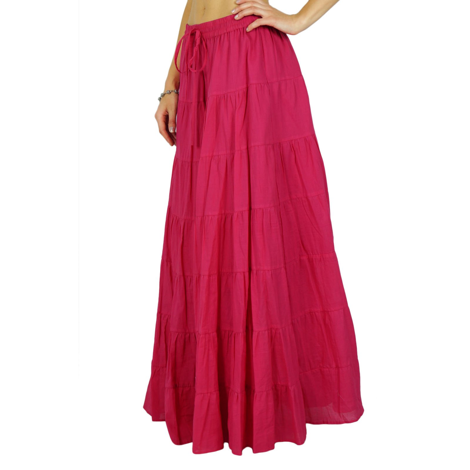 Maxi-gonna da spiaggia in cotone, abbigliamento da resort, gonna lunga estiva
