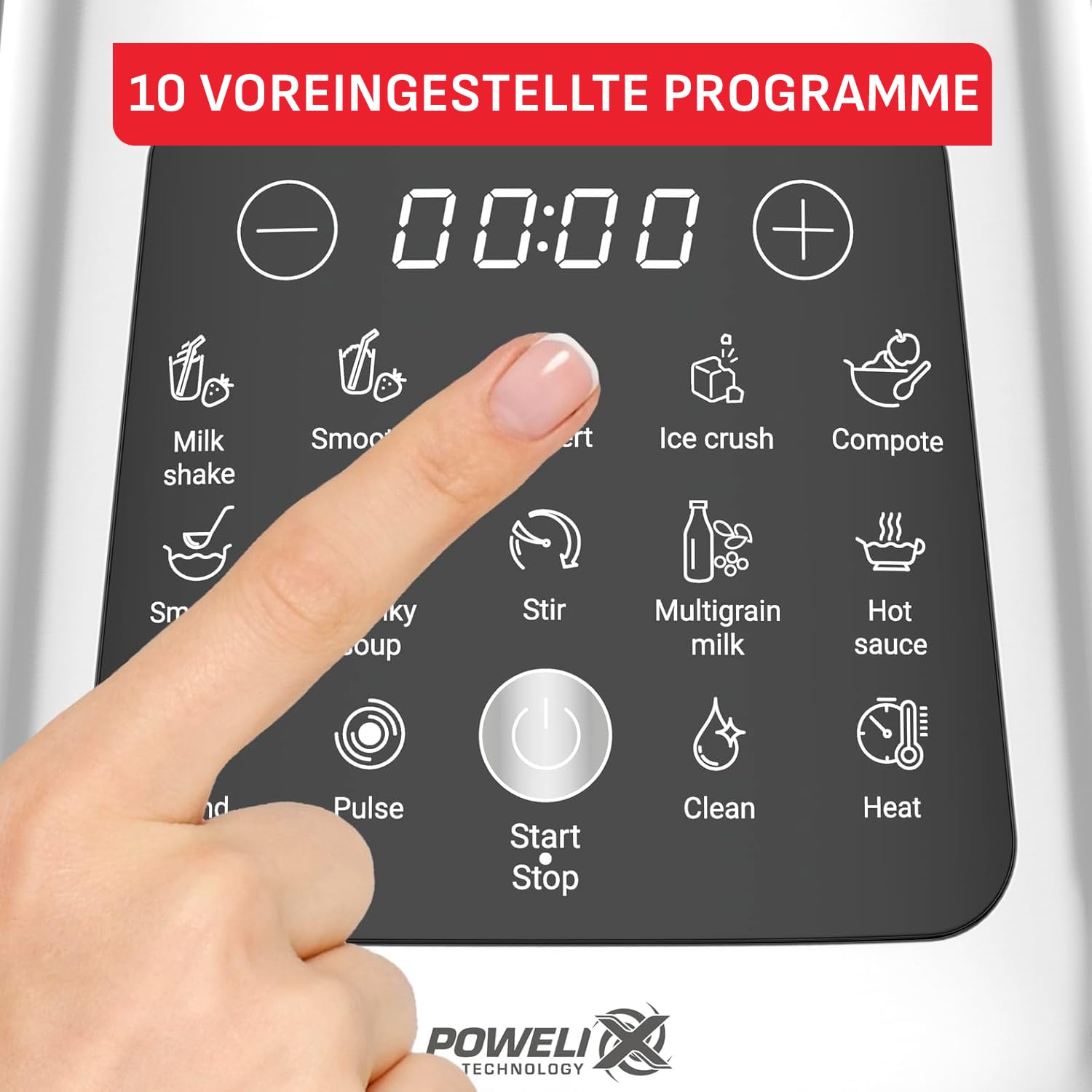 Tefal PerfectMix Cook Hochgeschwindigkeits-Standmixer, mit Kochfunktion, 1400-Watt-Motor, 10 Auto-Programme, heiße und kalte Rezepte, abnehmbare Klingen, inkl. Dampfkorb, Silber/Schwarz, BL83SD30