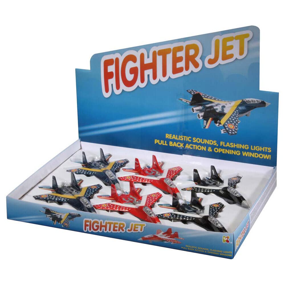 Keycraft Military Fighter Jet Airplane with Sound Effects for Kids, Red - Image 3