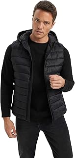 DeFacto Mens Slim Fit Hooded Outer Wear N4652AZ Down Vest