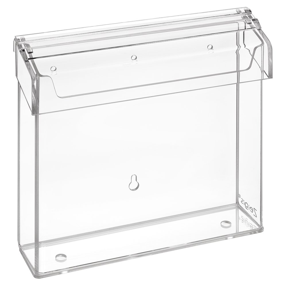 Zeigis Prospektbox Außen 21x21cm mit Deckel, Acrylglas UV Stabil Outdoor
