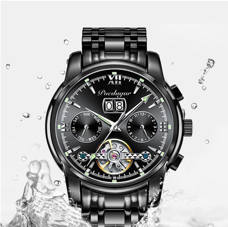 Poedagar Automatic Mechanical Watch with water droplets