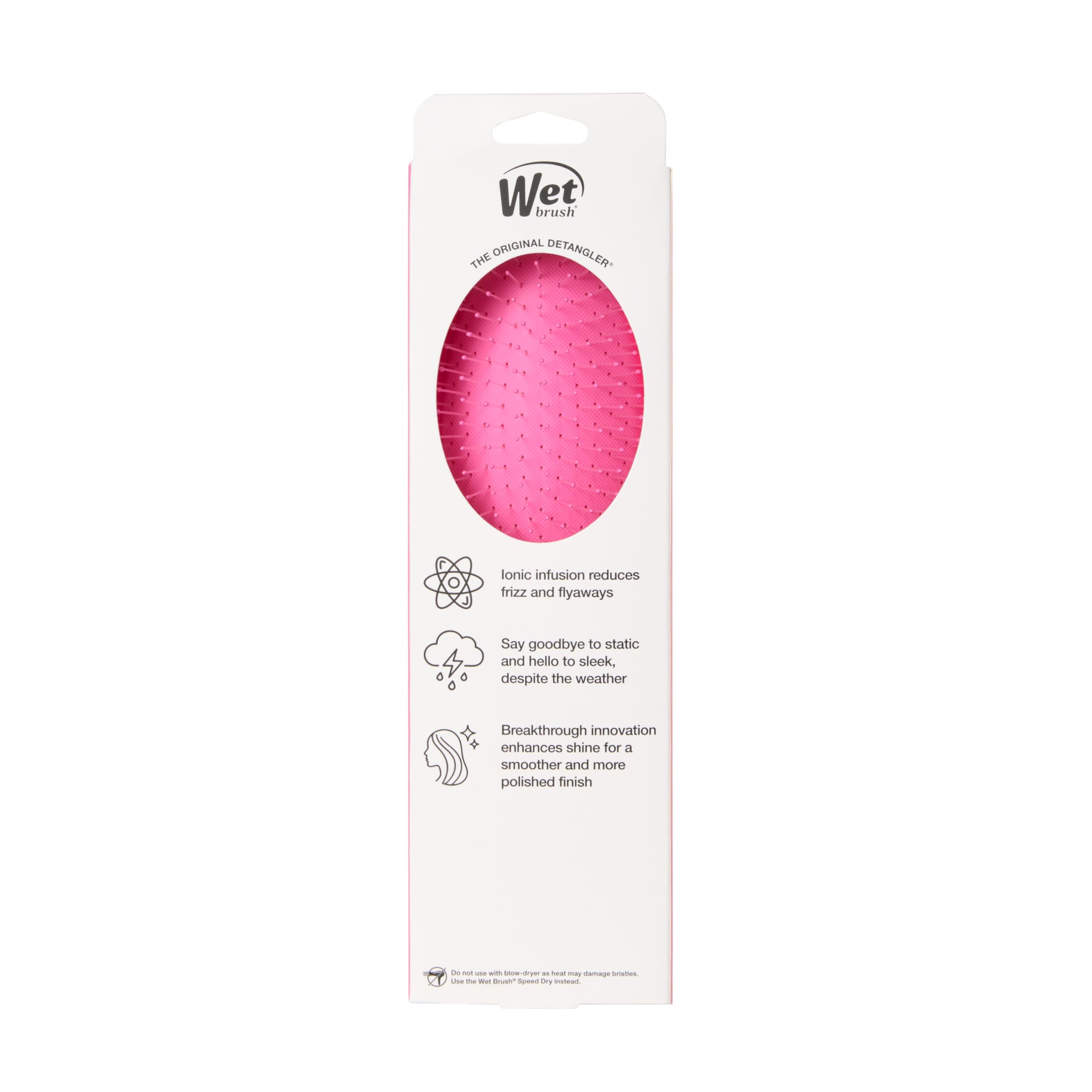 Wet Brush Frizz Free Detangler reduziert Kräuseln, statische und fliegende Haare mit Ionen-Technologie, glatte Oberfläche, Stylingbürste verleiht Glanz, ergonomisches Design, funktioniert auf allen