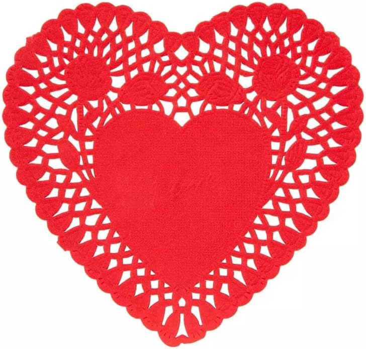 Mini tapetes de papel de corazón de amor para el día de San Valentín, 3.75 x 4 pulgadas