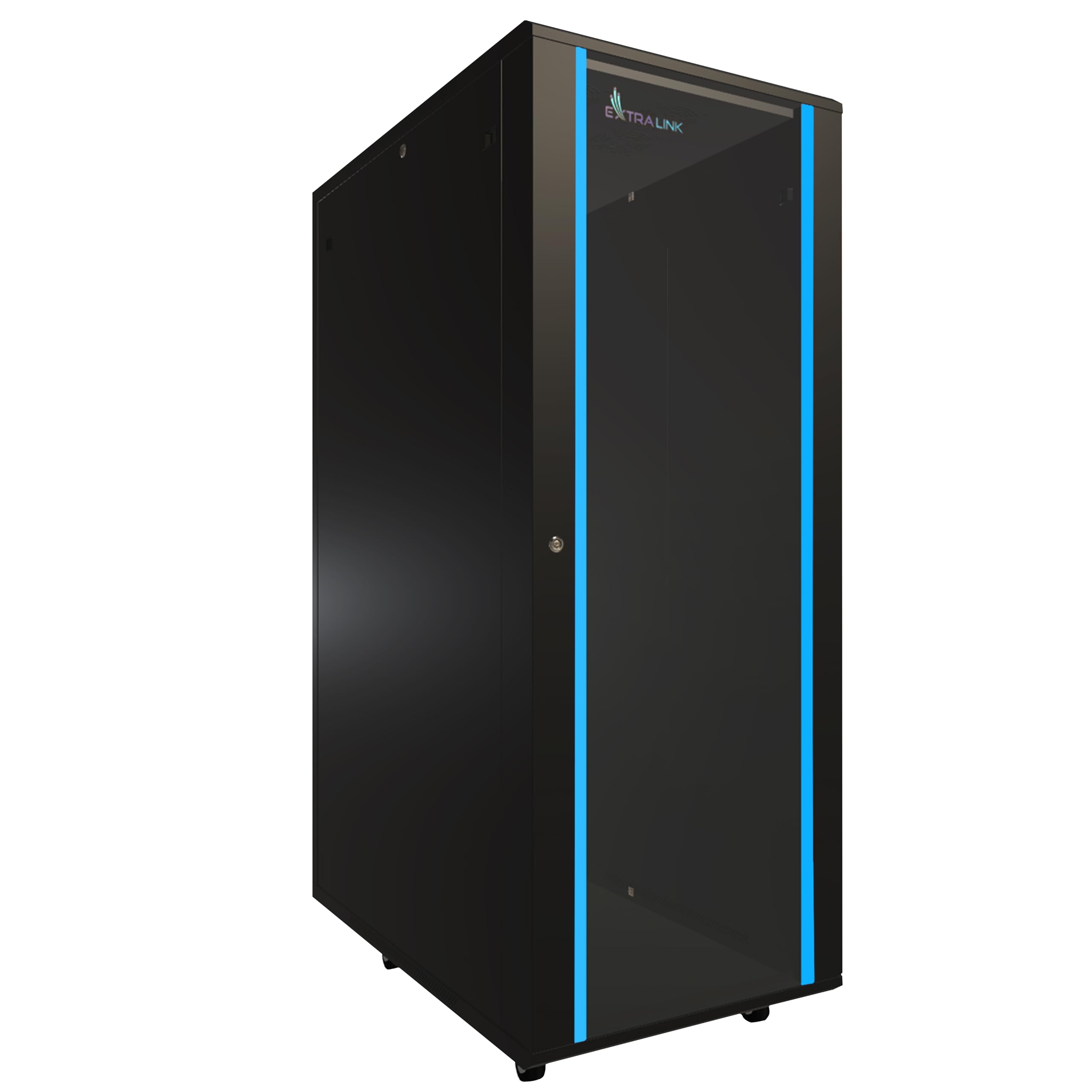 EXTRALINK 37U 600X1000 rack de pie, ideal para salas de servidores de red, control de CCTV, empresas, empresas de TI, fácil instalación, negro