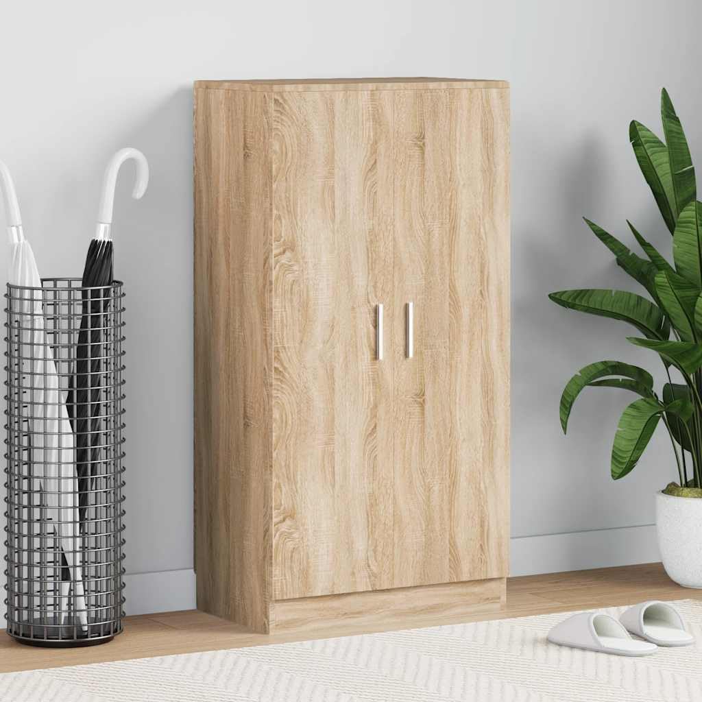Meuble chaussures entrée compact en chêne pour organiser le vestibule de la maison