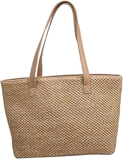 1 Peça Bolsa Bolsa Para Mulheres Bolsa De Trabalho Bolsa De Praia Grande Bolsa De Praia Feminina Bolsa De Palha Bolsa De Verão Bolsa De Vime Bolsa De Praia Tecido Bolsa De Verão