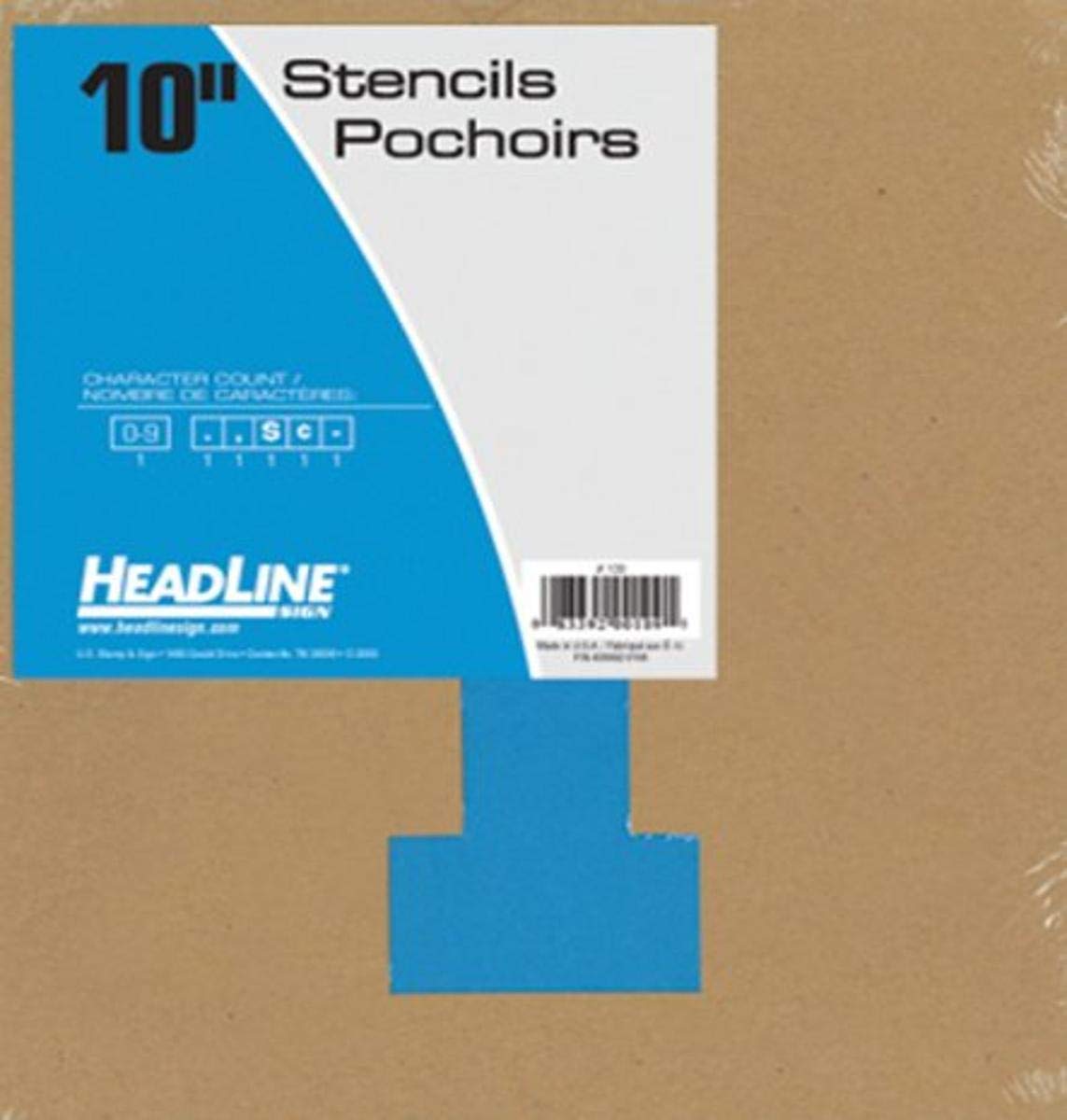 Headline Sign 109 - Set di stencil, numeri da 0 a 9, 25,4 cm