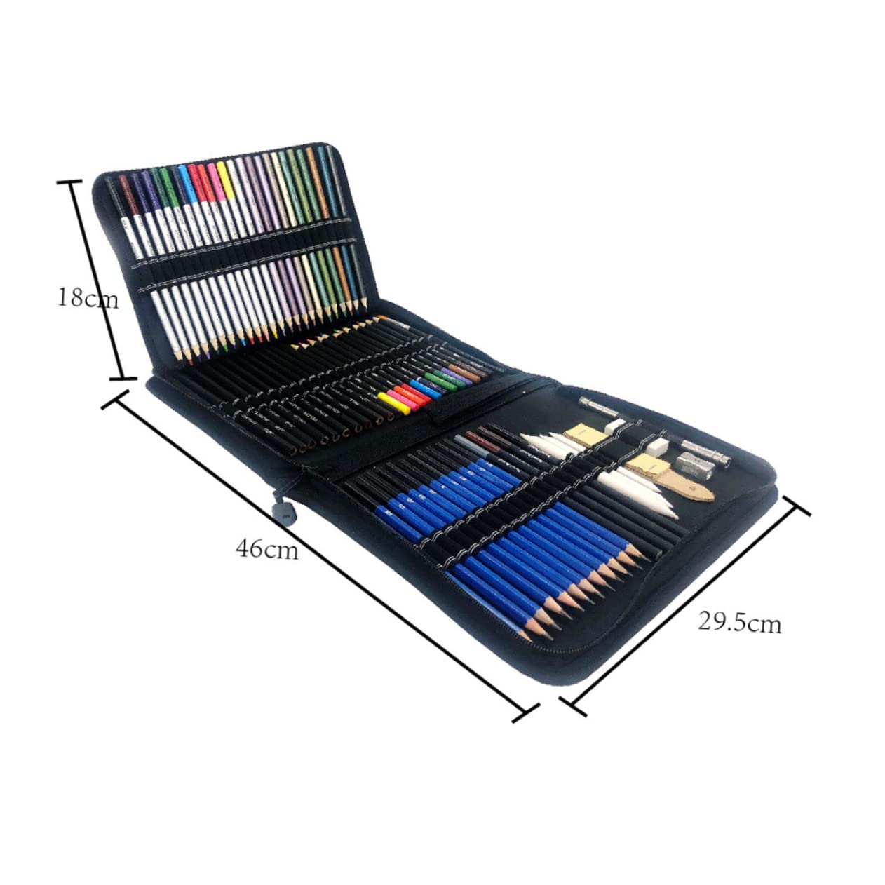 DIYEAH Crayons de Couleur en Bois 72 Pièces pour Dessin et Croquis