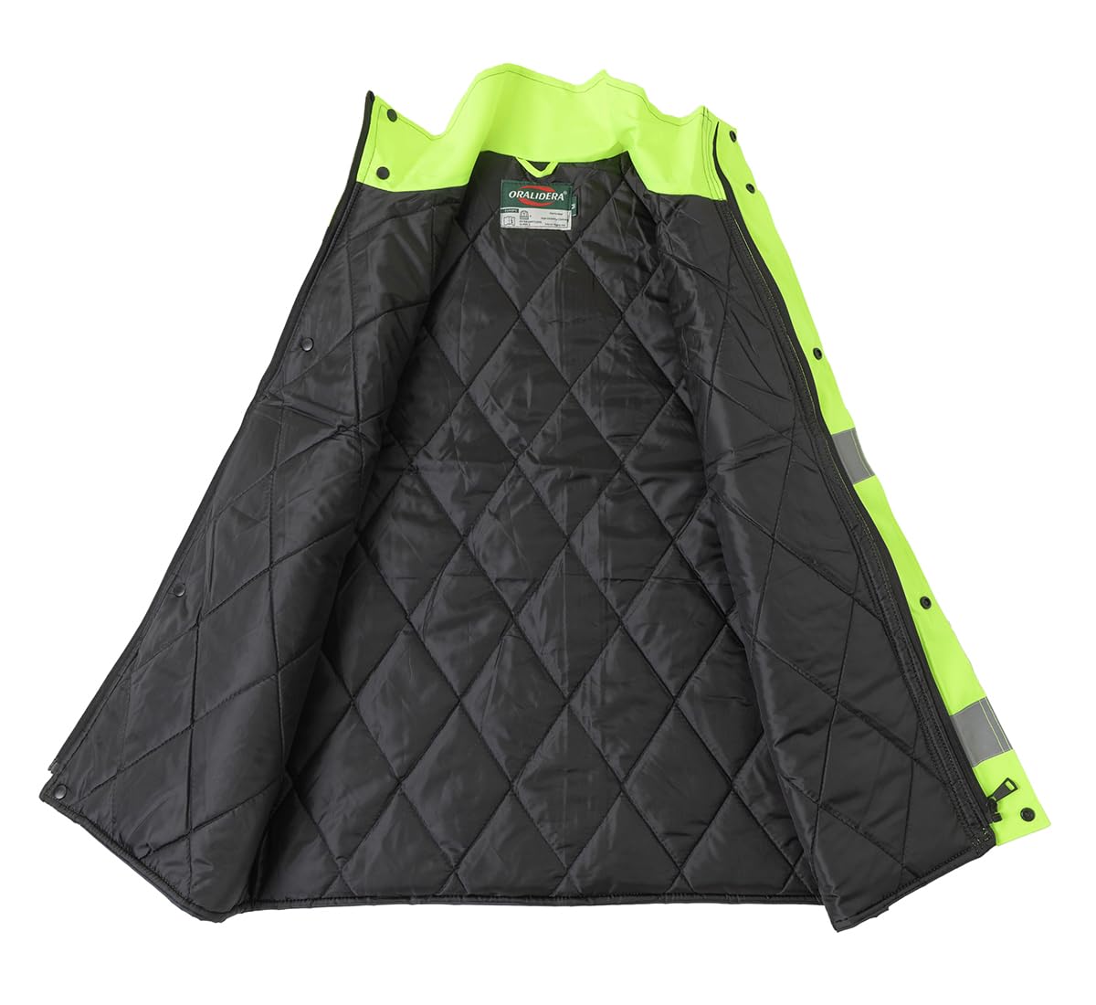 Gilet Haute Visibilité pour Homme Imperméable Gilet Rembourré de Sécurité avec Bandes Réfléchissantes Veste d'hiver Sans Manches