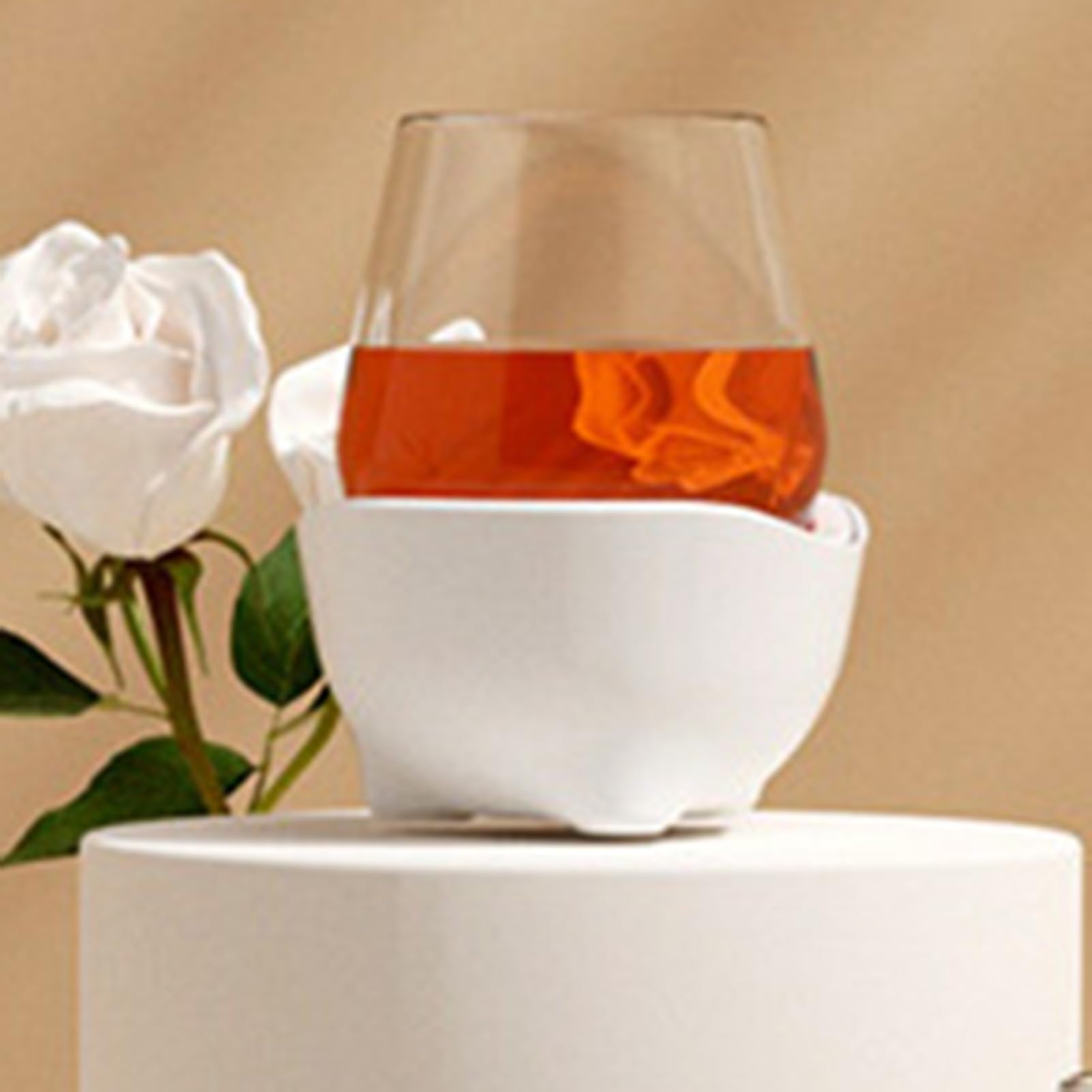 Enfriador de Vino para Vidrio, Enfriador de Copa de Vino sin Tallo Enfriador de Copa de Vino Portátil Compacto con Tallo de Plástico Enfriador de Copa de Vino de Enfriamiento