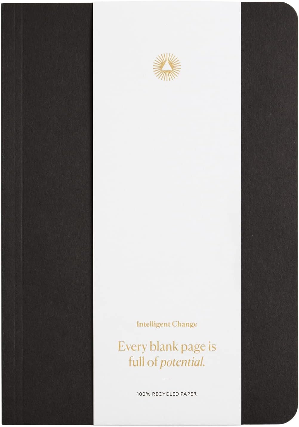 Intelligent Change Daily Small Notebook, Lined Journal Notebook, Work Notebook for Productivity and Mindfulness, Soft Cover A5 Journal for Writing Notes, 144 Pages, Black Notebook
