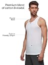 XYXX Men's Ace Premium Cotton Modal Round Neck Vest Pack of 2 (White;White; M) gallery image